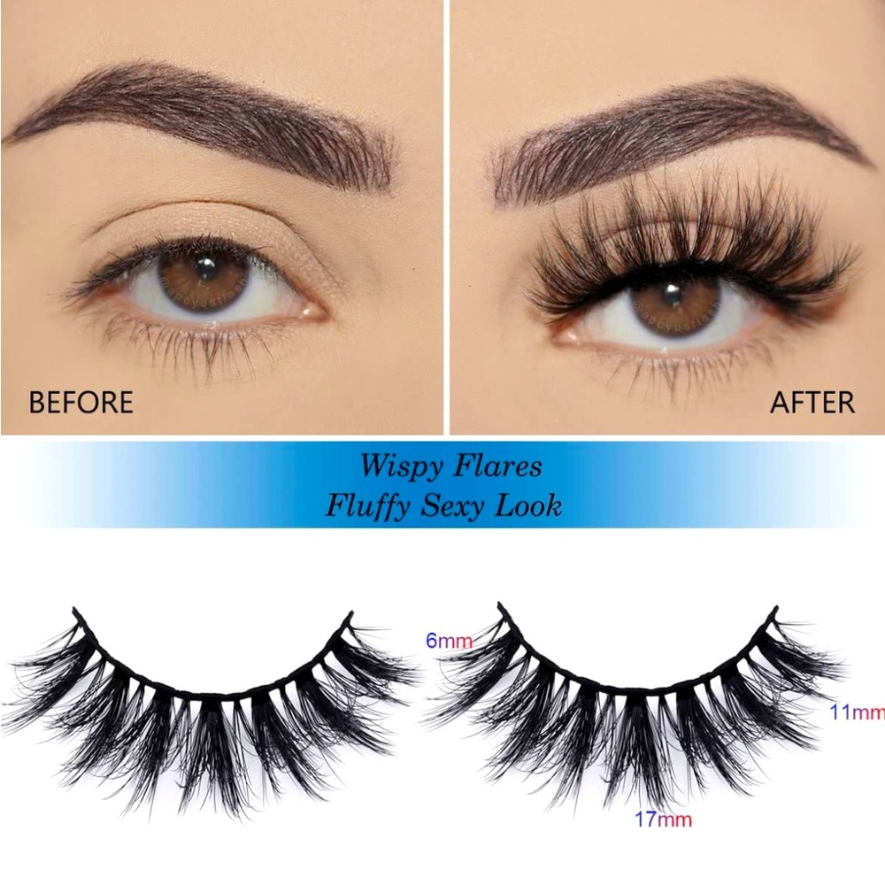 Wispy Flares Fluffy Sexy 5D Mink Lashes